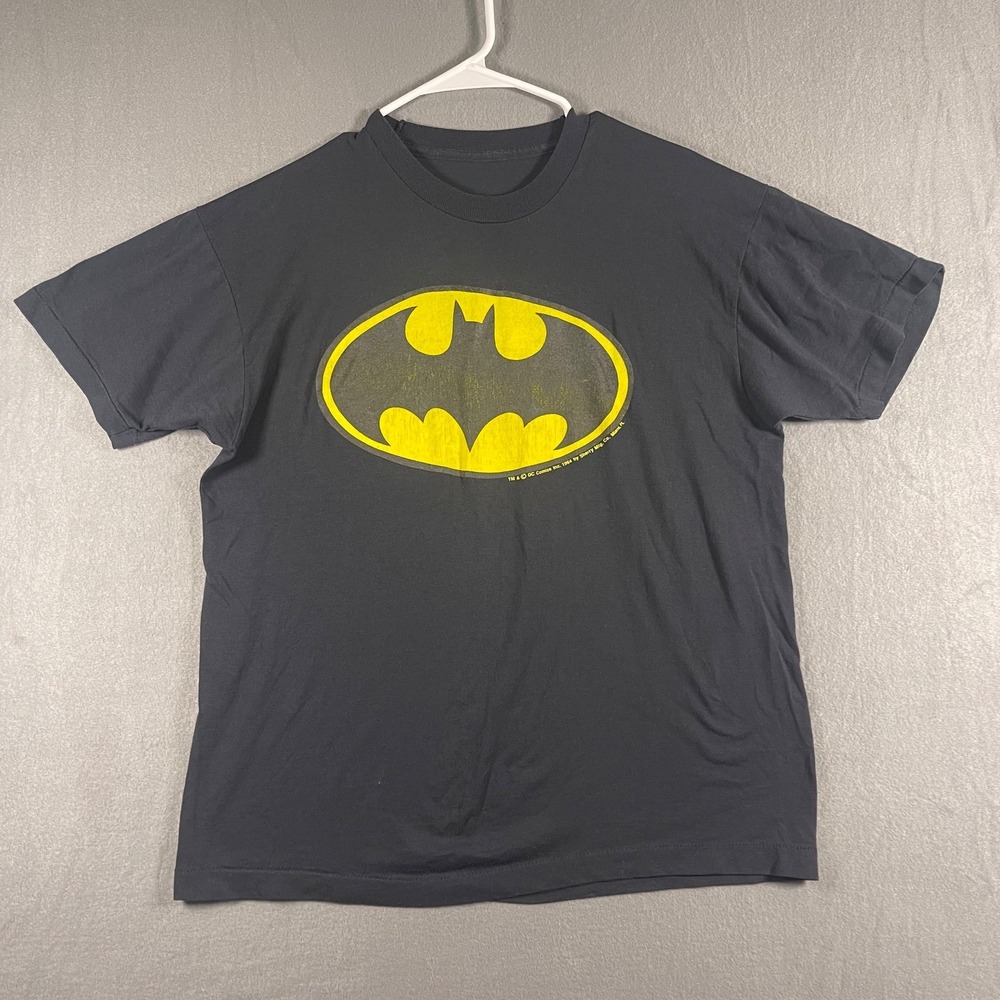 Vintage 1964 Batman T Shirt Single Stitch DC Comics Sherry Mfg Black Graphic